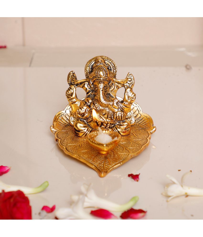     			KridayKraft Aluminium Lord Ganesha Idol ( 7 cm )