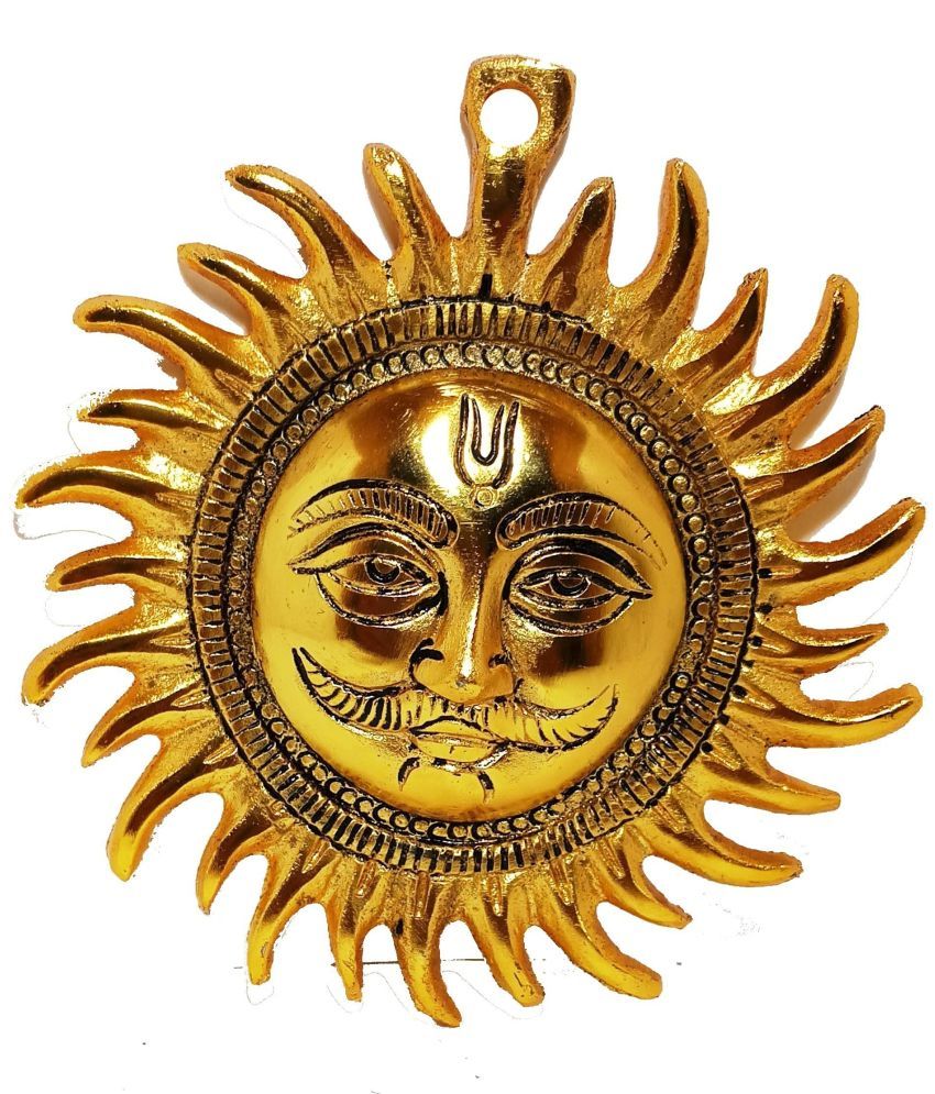     			KridayKraft Aluminium Sun God Idol ( 2 cm )