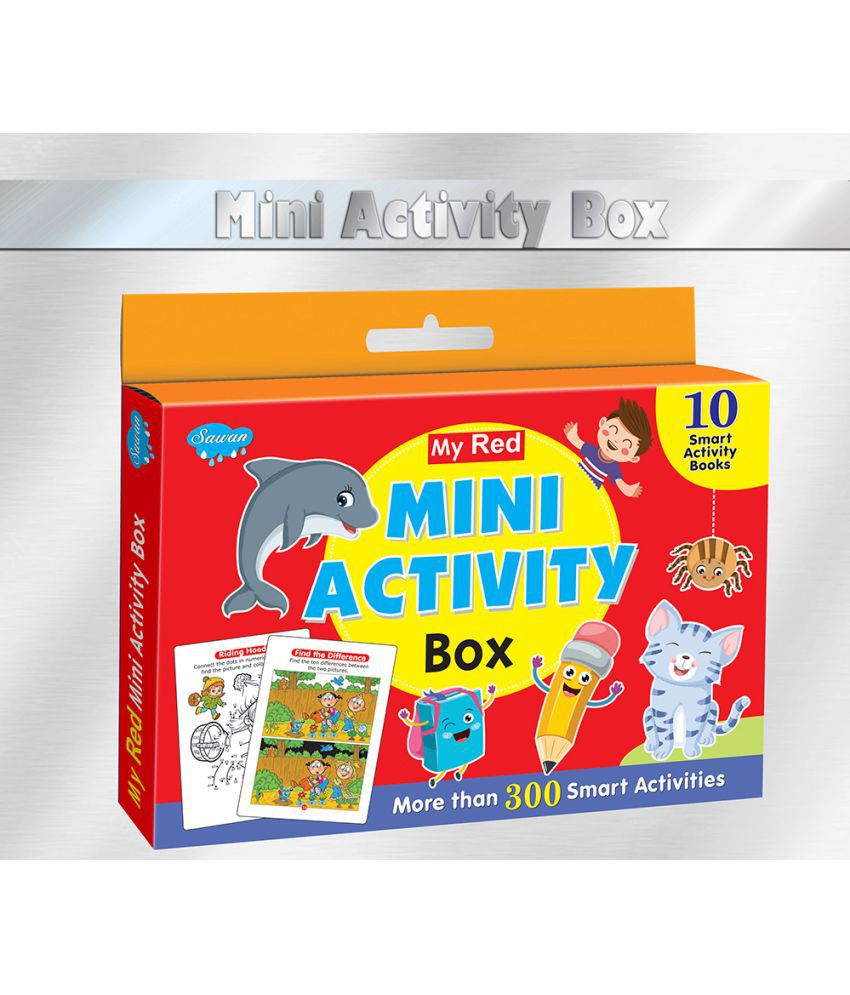     			Mini Activity Box | Set of 10 Mega activity books | My Red Mini Activity box