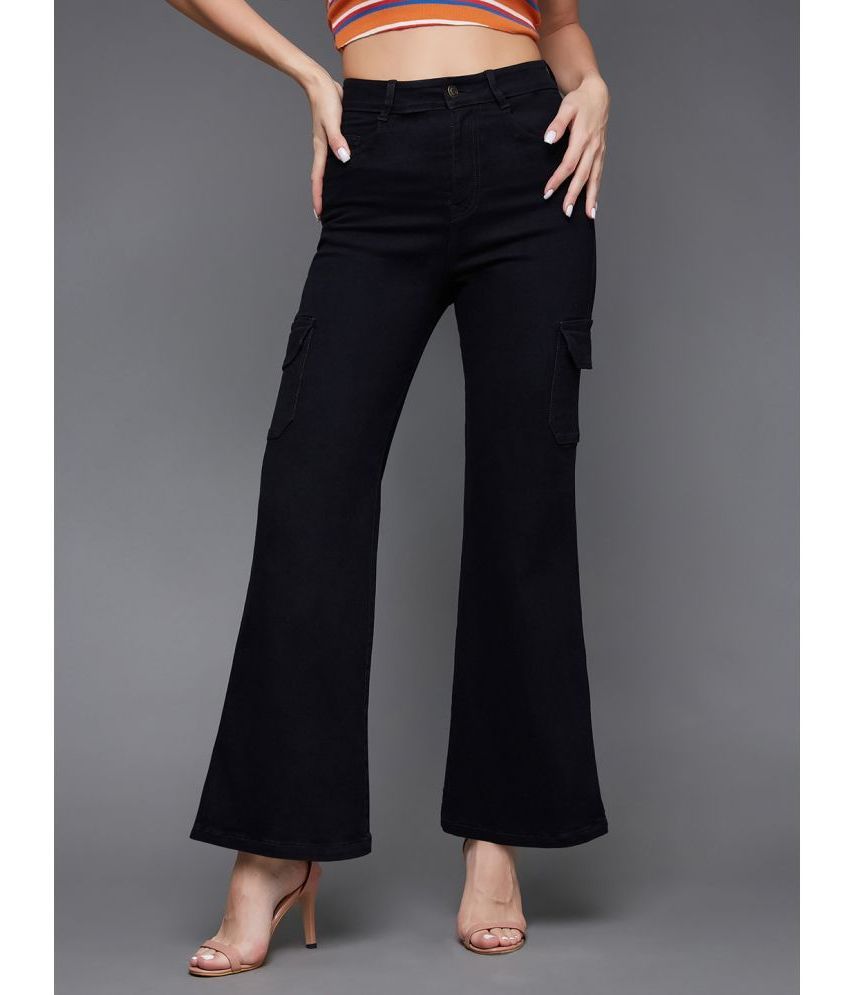     			Miss Chase - Black Denim Wide Leg Women's Jeans ( Pack of 1 )