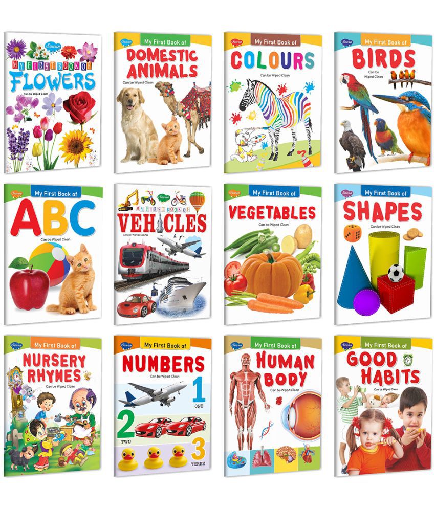     			Picture Book Collections for Eary Learning (Set of 12) - My First Book of ABC, My First Book of Numbers, My First Book of Colours, My First Book of Shapes, My First Book of Flowers, My First Book of Human Body, My First Book of Vegetable, My Books of Birds