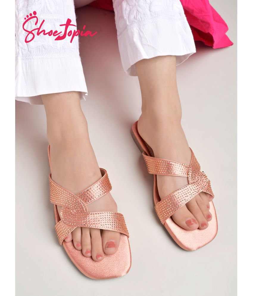     			Shoetopia Pink Women's Flats