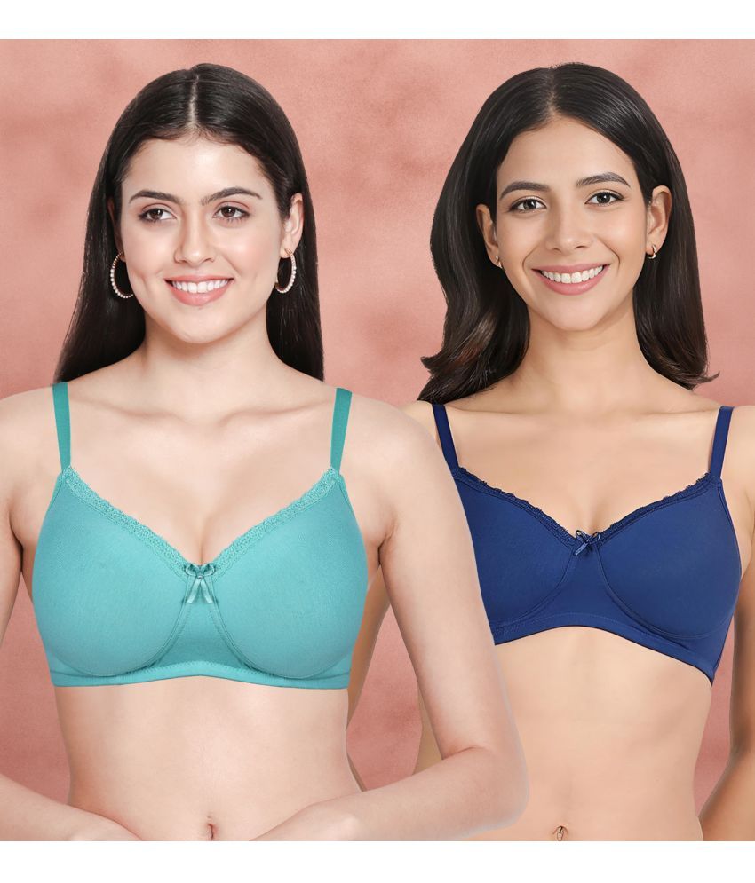     			Susie Pack of 2 Cotton Blend Women's T-Shirt Bra ( Multicolor )