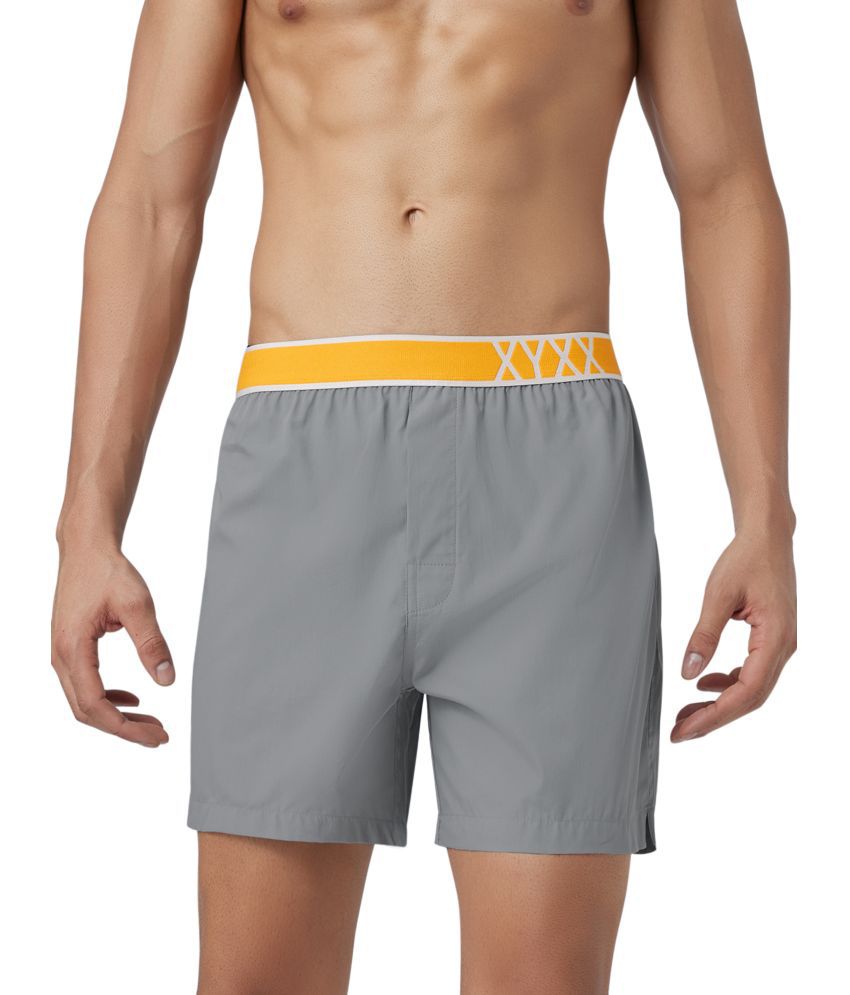     			XYXX Grey Cotton Men's Boxer- ( Pack of 1 )