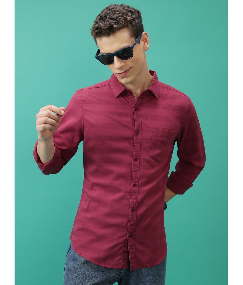     			Ketch 100% Cotton Slim Fit Solids Full Sleeves Men's Casual Shirt - Red ( Pack of 1 )