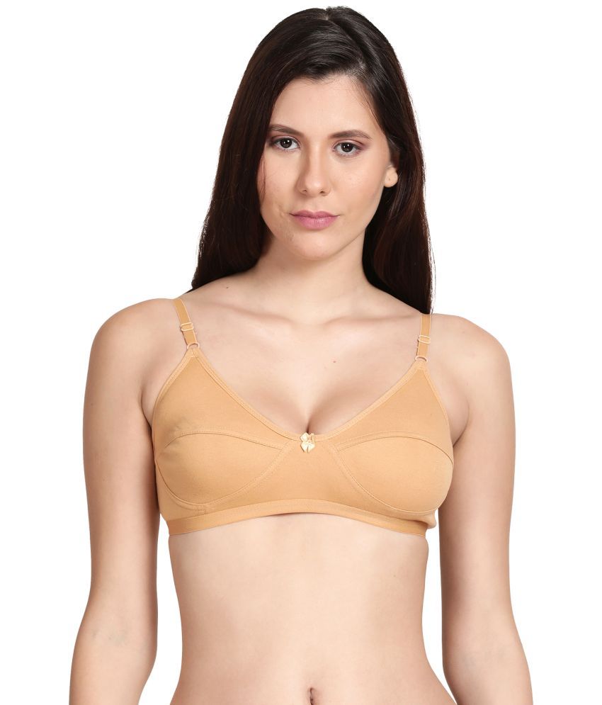     			Shyle Beige Cotton Non Padded Women's Everyday Bra ( Pack of 1 )