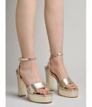 Shoetopia Gold Women's Sandal Heels