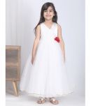 Toy Balloon Kids Net Fit And Flare Dress For Girls ( Pack of 1 , White )