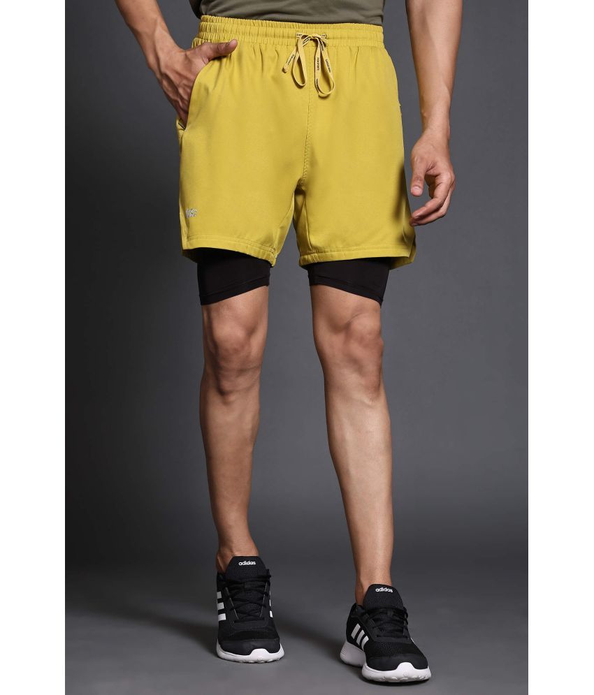     			Dida Sportswear Yellow Polyester Men's Outdoor & Adventure Shorts ( Pack of 1 )