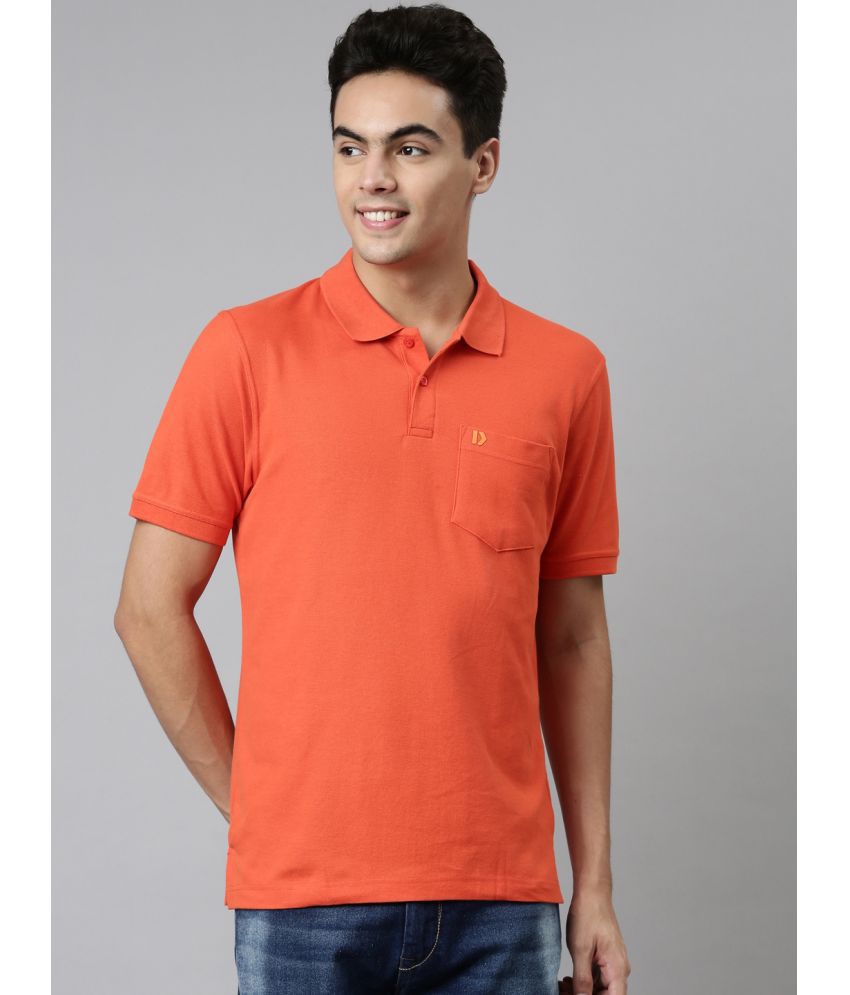     			Dixcy Scott Maximus Cotton Regular Fit Solid Half Sleeves Men's Polo T Shirt - Orange ( Pack of 1 )
