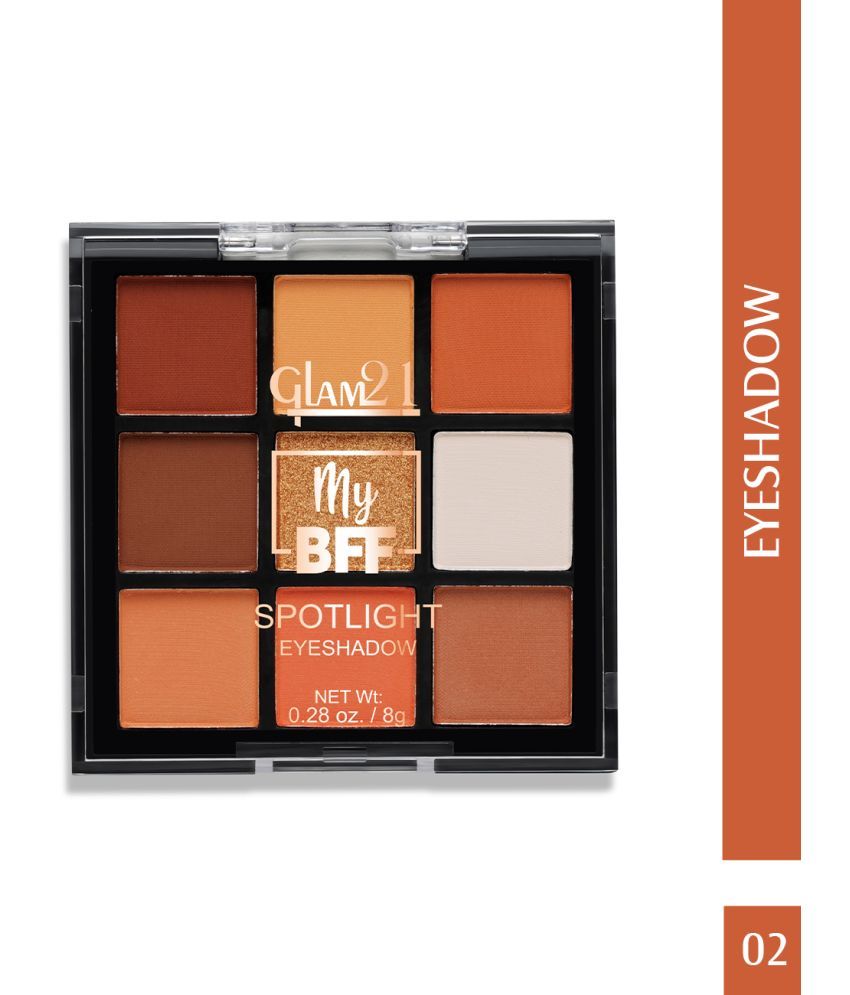     			Glam21 BFF Spotlight Eyeshadow Palette 9 Pigmented Shades Seamless Blending LongLasting 9gm Shade-02