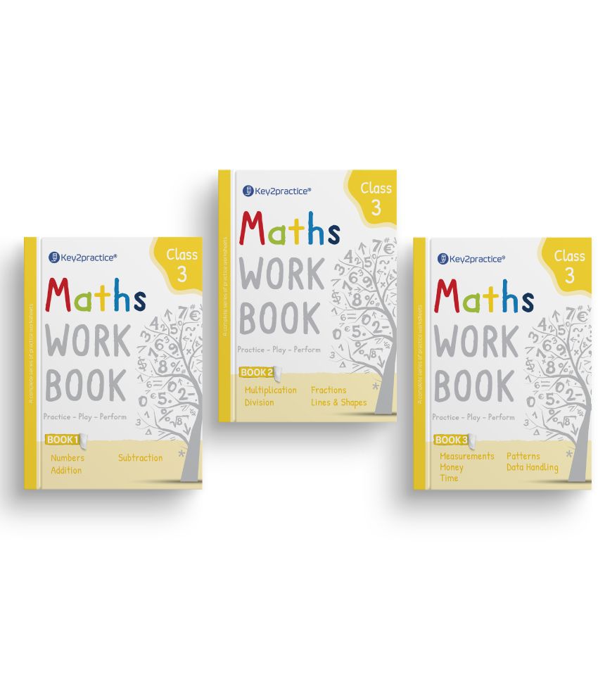     			Key2Practice Maths Workbook For Class 3 (Set of 3) : 272 Activity Based Worksheets Combo of (Numbers, Addition, Subtraction, Multiplication, Division,