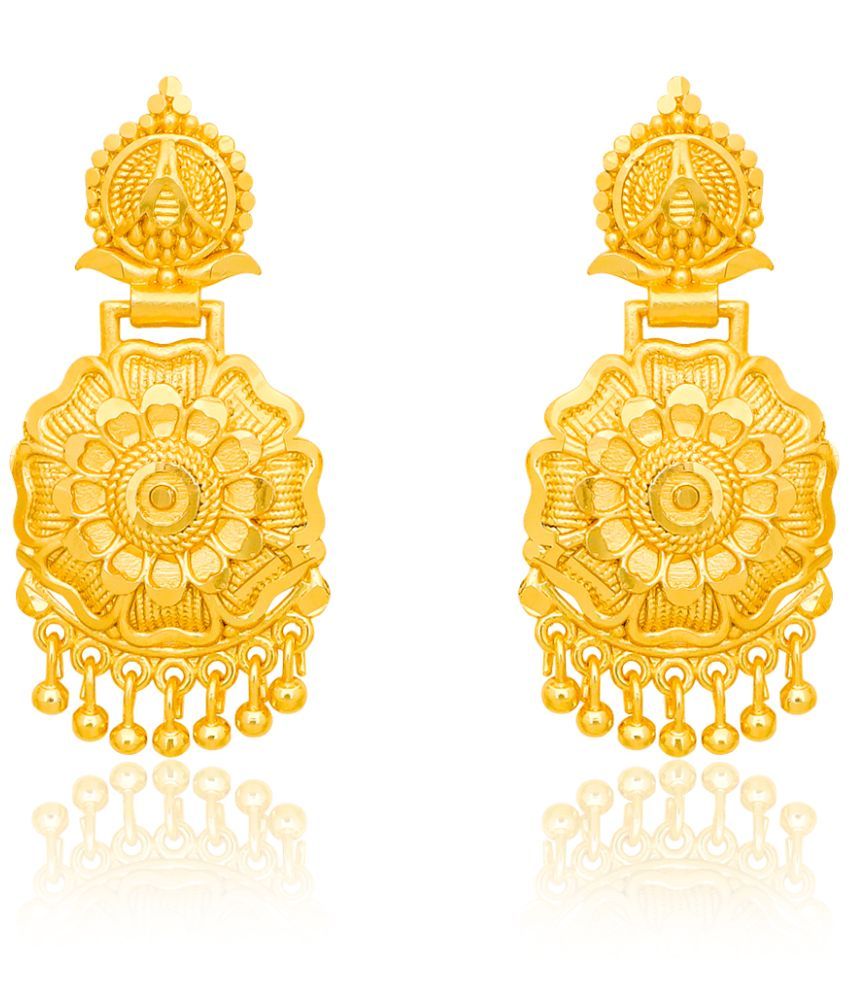     			LUV FASHION Golden Chandbalis Earrings ( Pack of 1 )