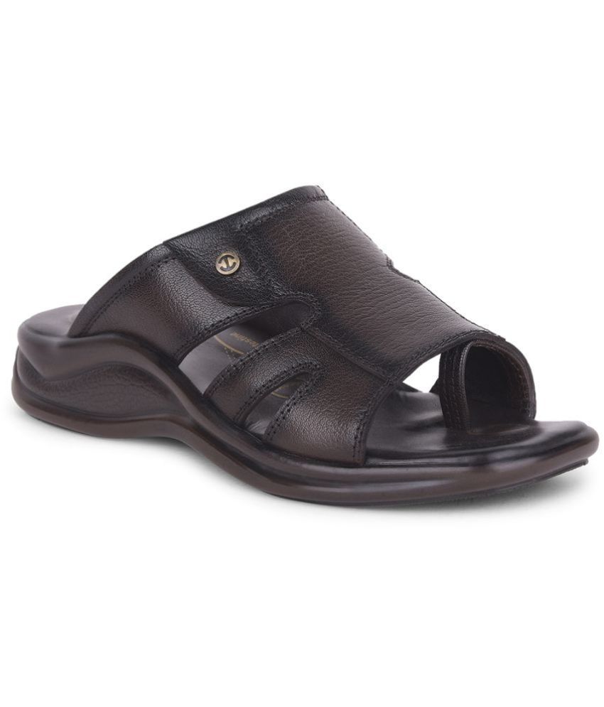     			Liberty Brown Men's Leather Slipper