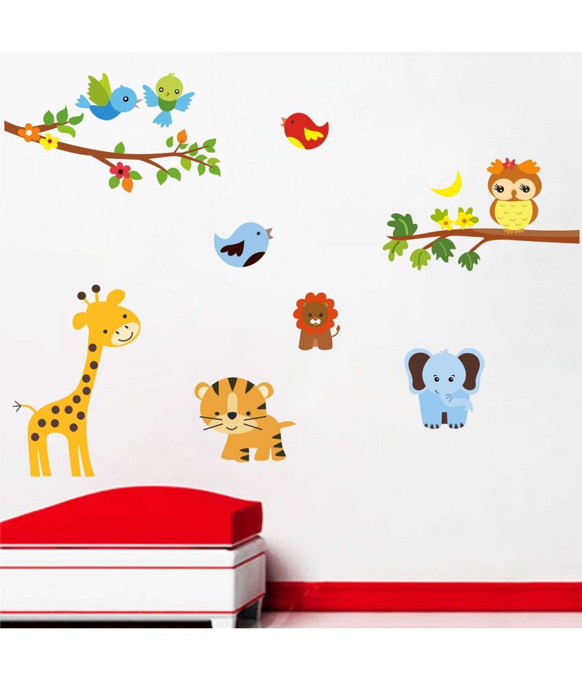     			Little Buds Wall Sticker Animals ( 100 x 80 cms )