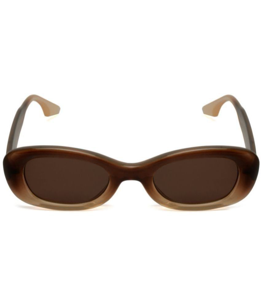     			MESPEE Brown Oval Sunglasses ( Pack of 1 )