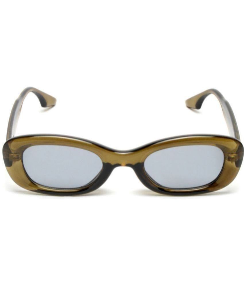     			MESPEE Olive Oval Sunglasses ( Pack of 1 )