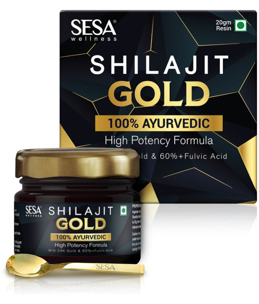     			SESA Shilajit Gold 20g Resin I  With 24k Swarn Vark | Certificate Included | Helps Boost Stamina, Immunity & Muscle Recovery| | 100 % Ayurvedic