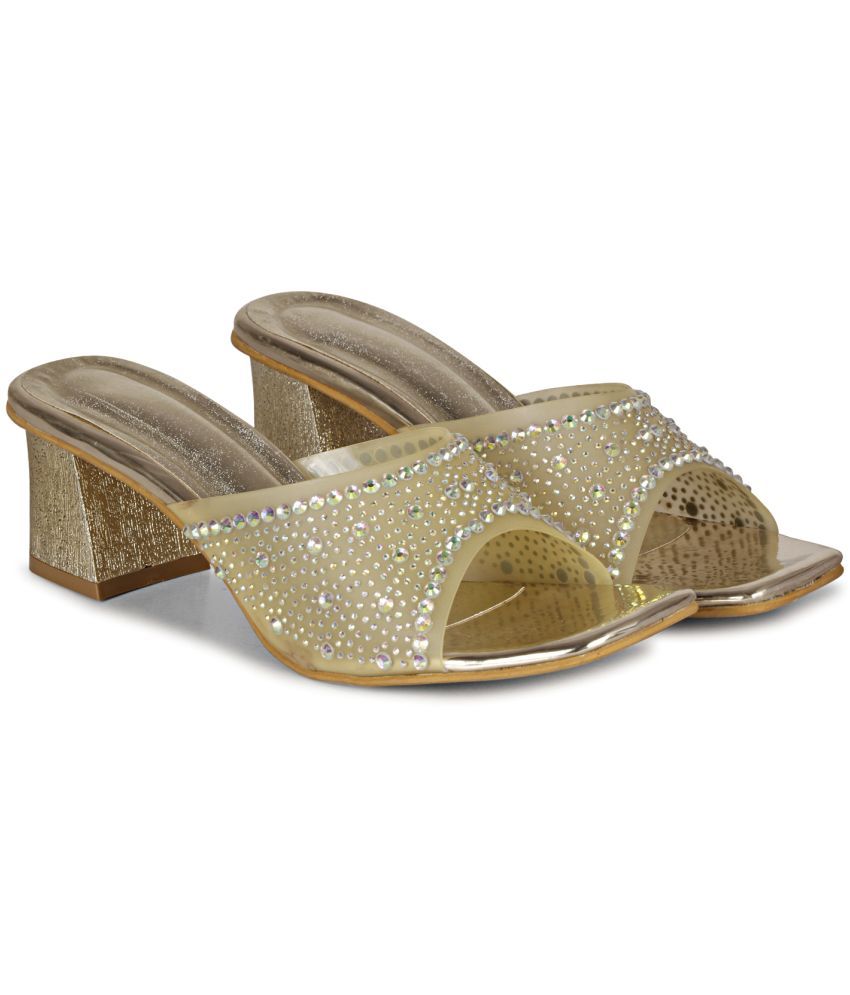     			Saheb Gold Women's Sandal Heels