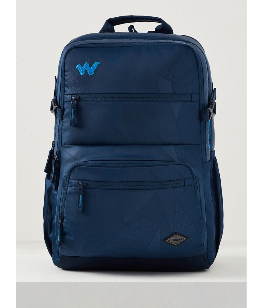     			Wildcraft Blue Polyester Backpack With Raincover ( 45 Ltrs )