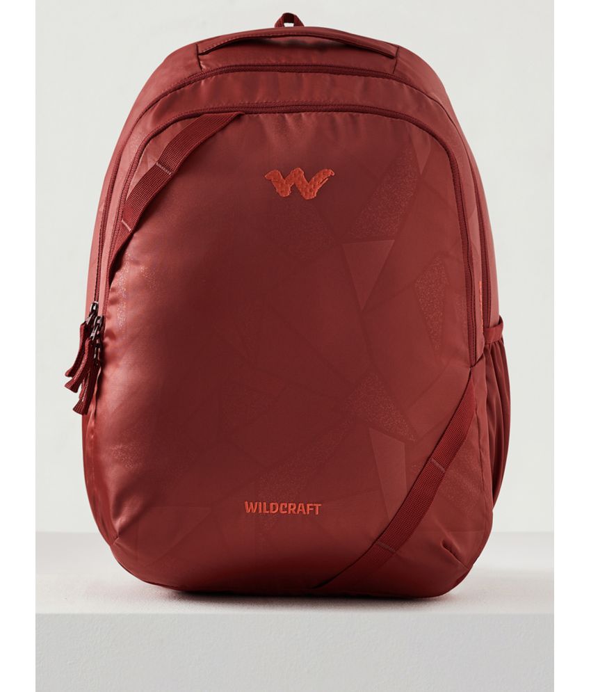     			Wildcraft Red Polyester Backpack With Raincover ( 35 Ltrs )