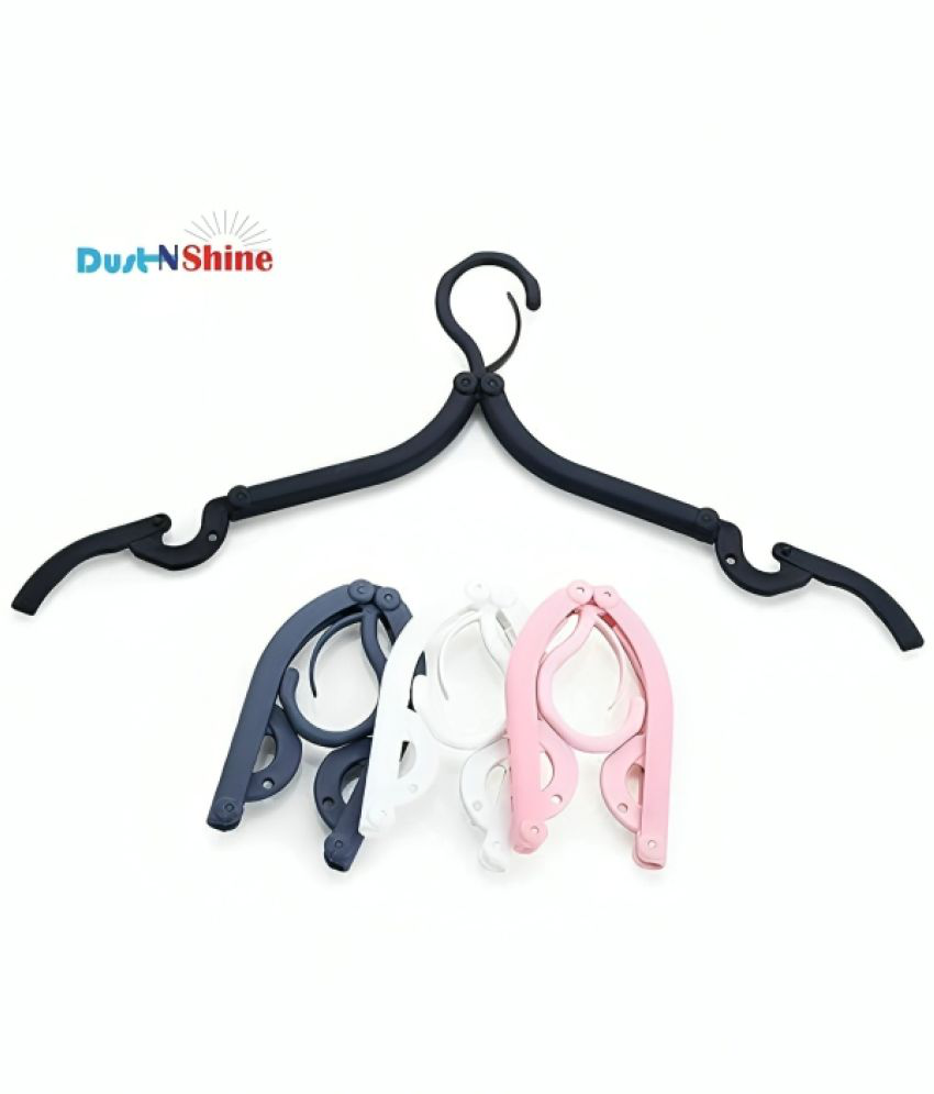     			dust n shine Plastic Standard Clothes Hangers ( Pack of 3 )