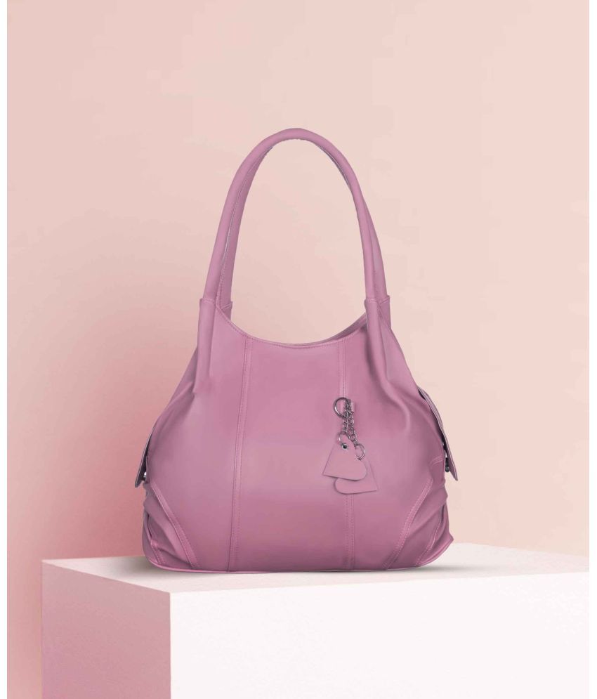     			Al-Jazeera Pink PU Shoulder Bag