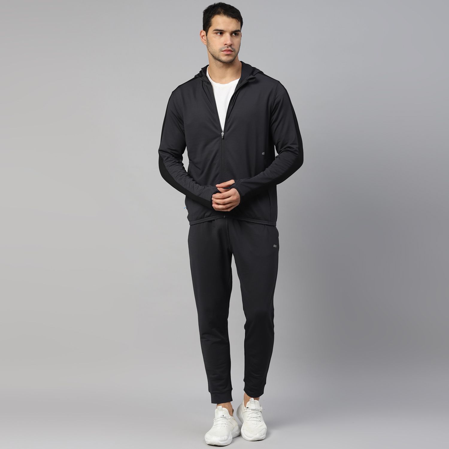     			Dida Sportswear Charcoal Polyester Regular Fit Colorblock Men's Sports Tracksuit ( Pack of 1 )