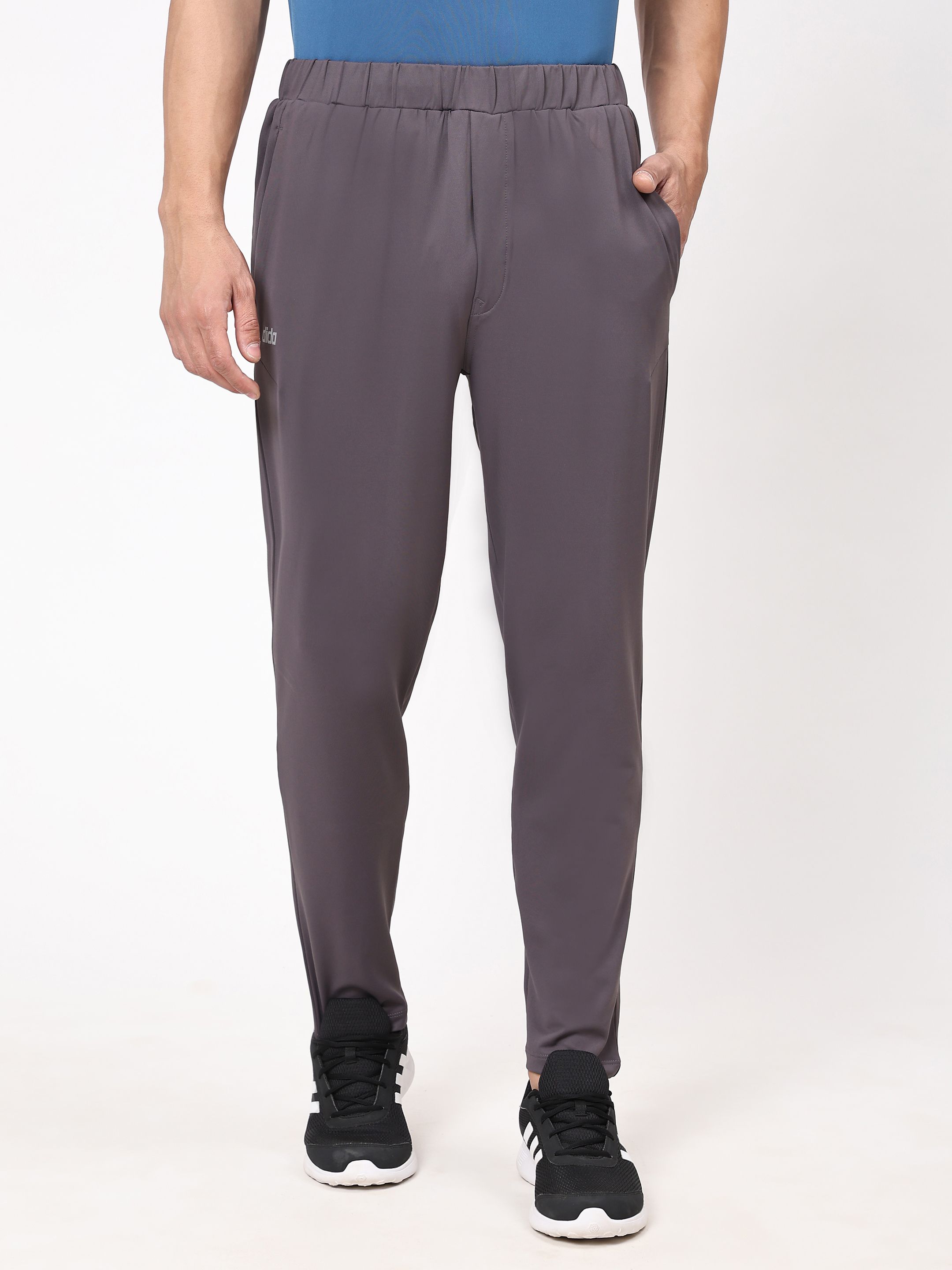     			Dida Sportswear Grey Polyester Men's Sports Trackpants ( Pack of 1 )