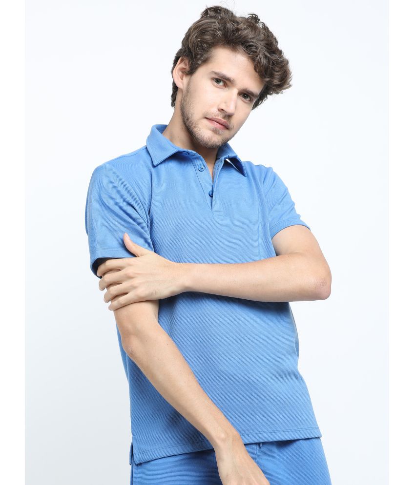     			Ketch Polyester Regular Fit Solid Half Sleeves Men's Polo T Shirt - Blue ( Pack of 1 )
