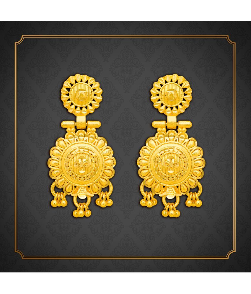     			LUV FASHION Golden Chandbalis Earrings ( Pack of 1 )