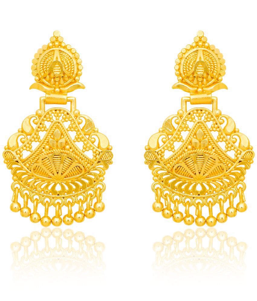     			LUV FASHION Golden Chandbalis Earrings ( Pack of 1 )