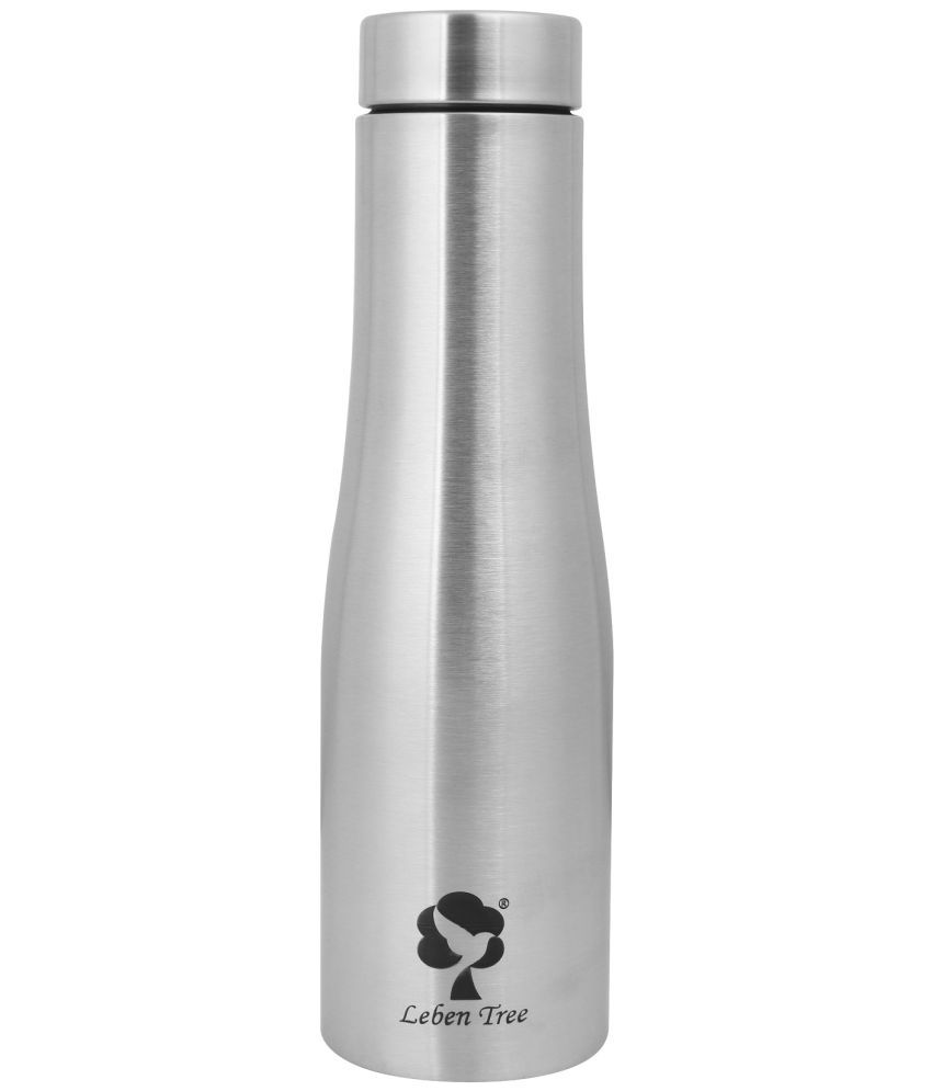     			Leben Tree LEO Silver Steel Water Bottle 1000 mL ( Set of 1 )