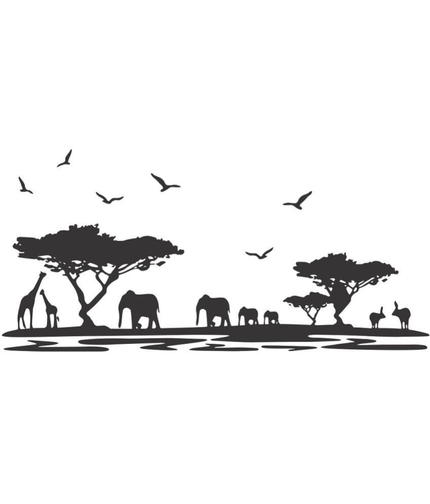     			Little Buds Wall Sticker Animals ( 60 x 130 cms )