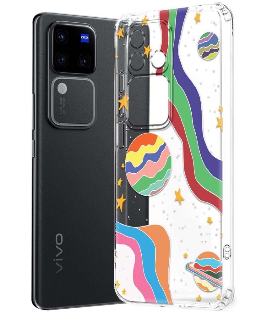     			NBOX Multicolor Printed Back Cover Silicon Compatible For Vivo V30 Pro 5G ( Pack of 1 )