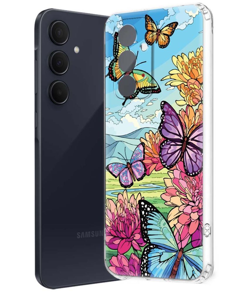     			NBOX Multicolor Printed Back Cover Silicon Compatible For Samsung Galaxy A35 5G ( Pack of 1 )