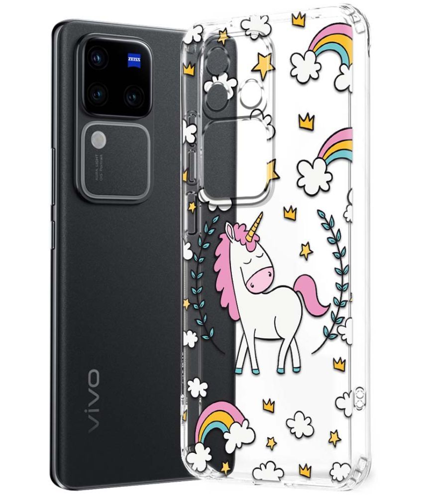     			NBOX Multicolor Printed Back Cover Silicon Compatible For Vivo V30 Pro 5G ( Pack of 1 )