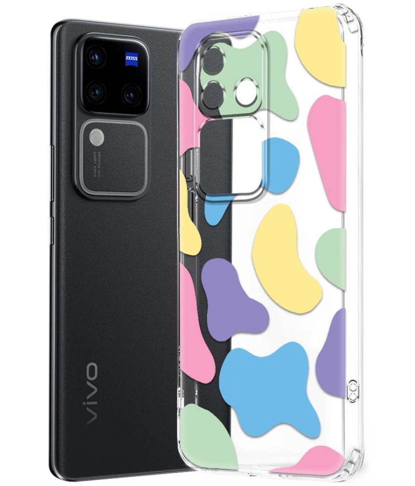     			NBOX Multicolor Printed Back Cover Silicon Compatible For Vivo V30 Pro 5G ( Pack of 1 )