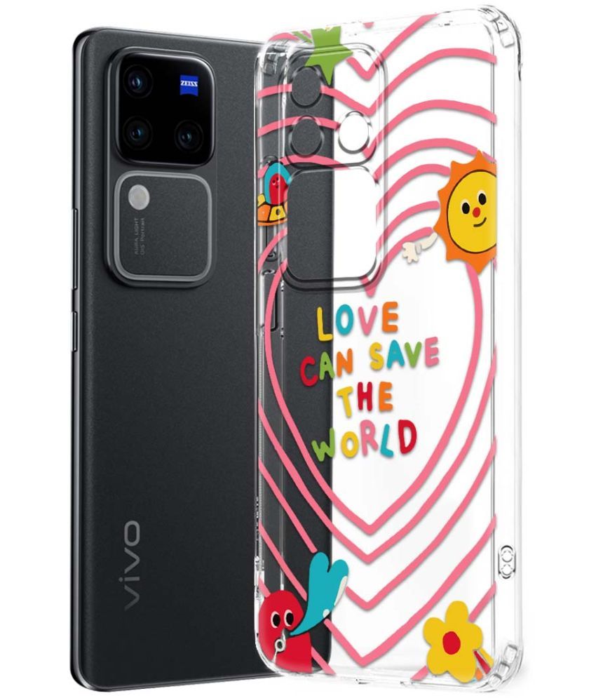     			NBOX Multicolor Printed Back Cover Silicon Compatible For Vivo V30 Pro 5G ( Pack of 1 )