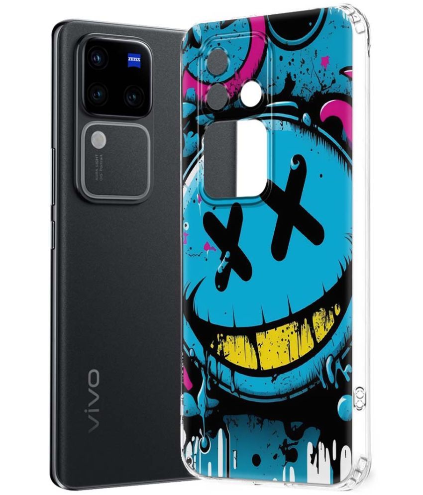     			NBOX Multicolor Printed Back Cover Silicon Compatible For Vivo V30 Pro 5G ( Pack of 1 )