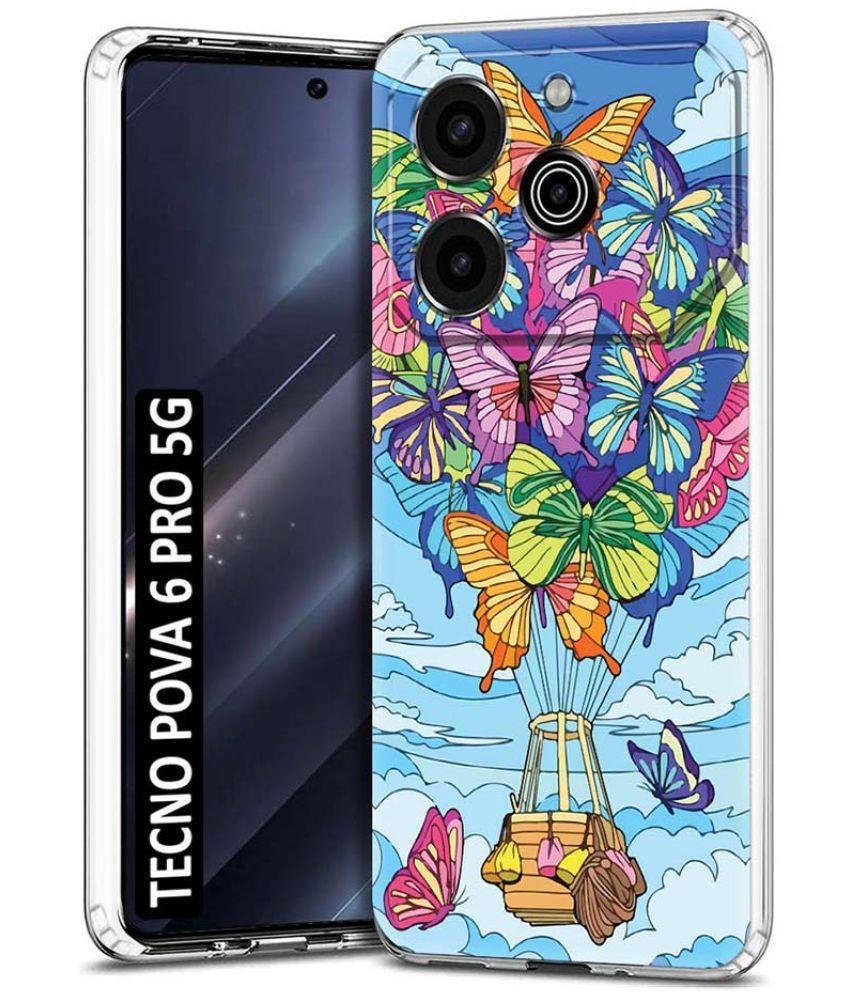     			NBOX Multicolor Printed Back Cover Silicon Compatible For Tecno Pova 6 Pro 5G ( Pack of 1 )