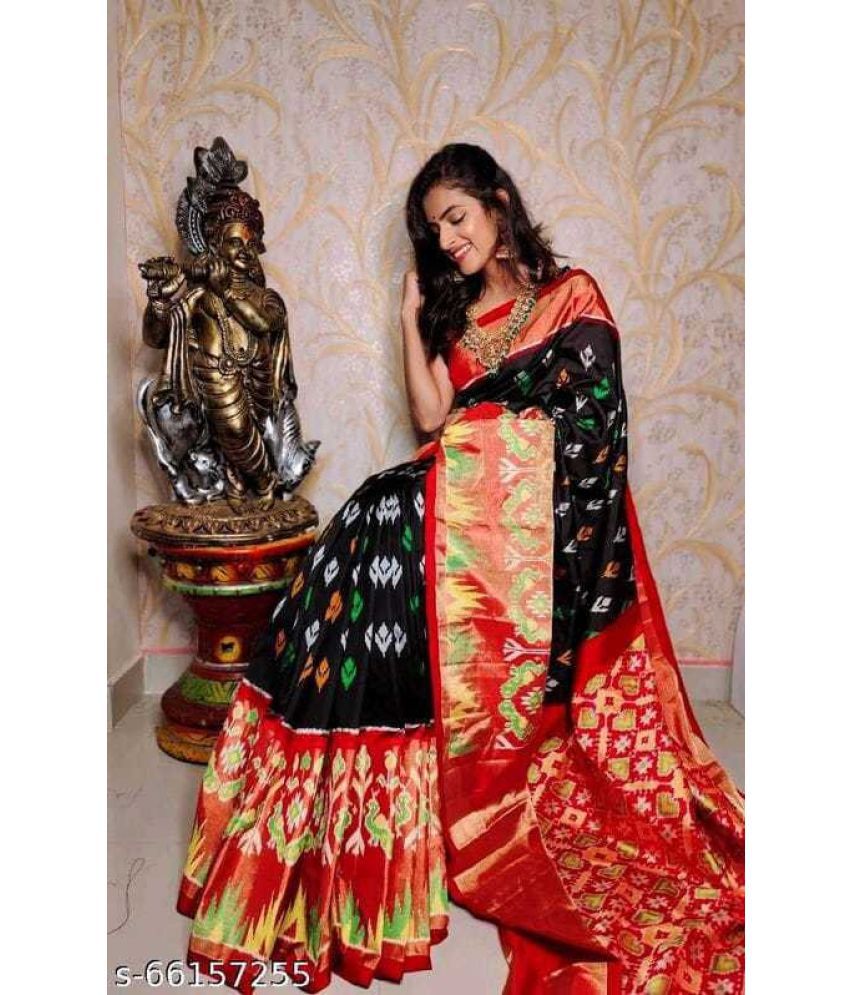     			Saadhvi Cotton Silk Printed Saree With Blouse Piece - Multicolour ( Pack of 1 )