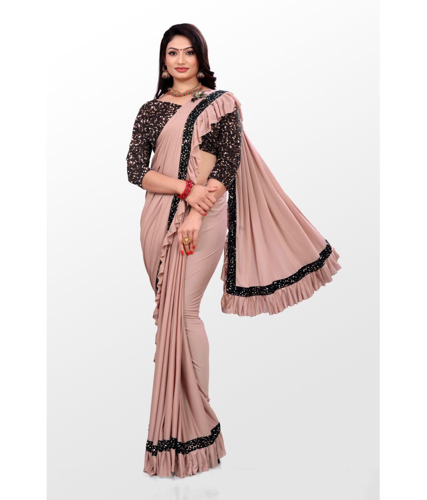     			Sadhvi Cotton Blend Embellished Saree With Blouse Piece - Pink ( Pack of 1 )