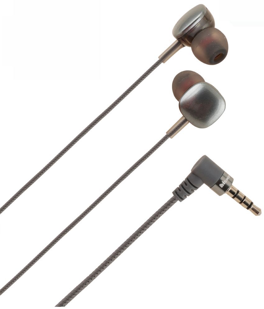     			hitage HB-807 Bass Factory 3.5 mm Wired Earphone In Ear Comfortable In Ear Fit Gray