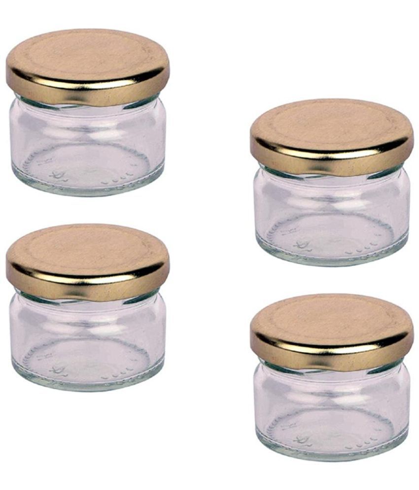     			AFAST Coockes Jar Glass Transparent Salt/Pepper Container ( Set Of 4 )