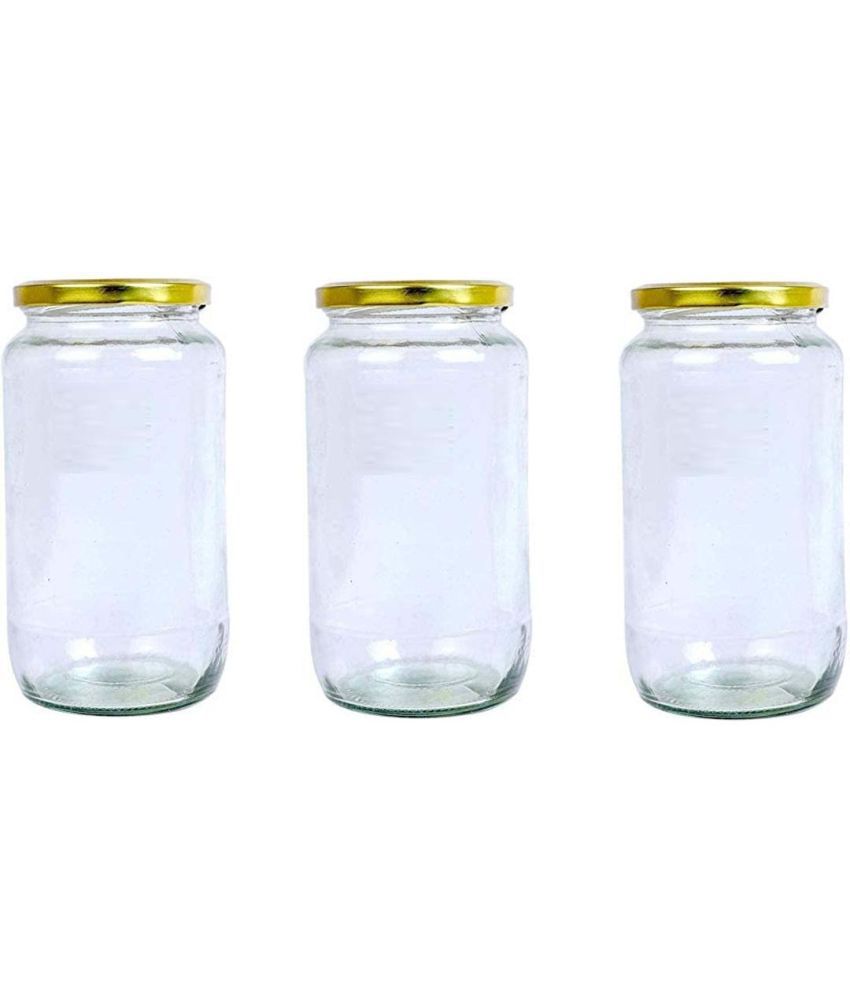     			AFAST Glass Container Glass Transparent Dal Container ( Set of 3 )
