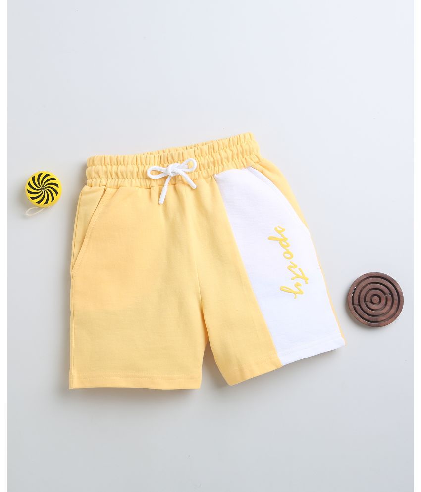     			BUMZEE - Yellow Cotton Boys Shorts ( Pack of 1 )