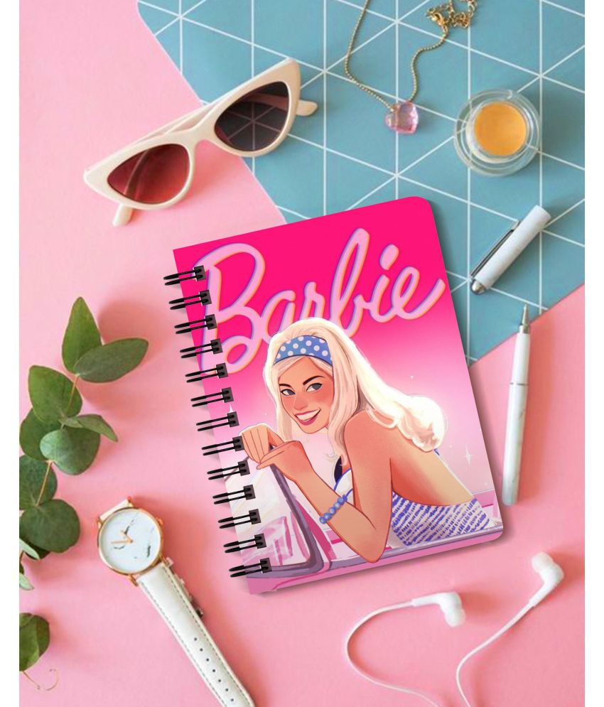     			DI-KRAFT Barbie Doll Printed Wiro Binding Diary A5 Diary Unruled 160 Pages (Multicolor)
