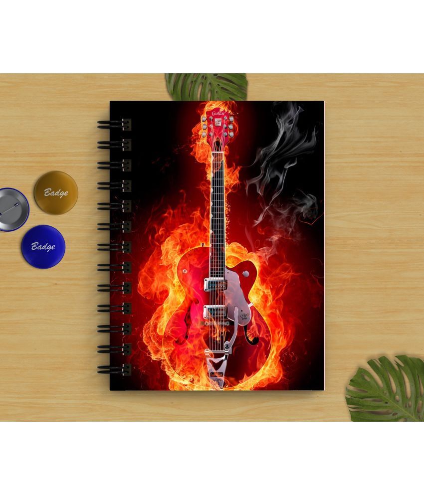     			DI-KRAFT Handcrafted Guitar Print diary A5 Diary Unruled 160 Pages (Multicolor)