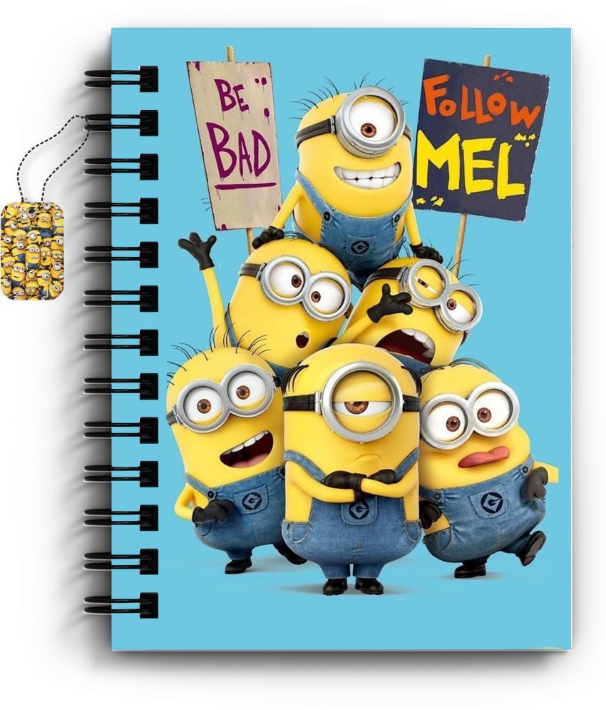     			DI-KRAFT Minions Character Printed Diary/Notebook with Bookmark A5 Diary Unruled 160 Pages (Multicolor 3)